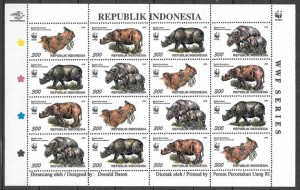 sellos colección fauna Indonesia 1996