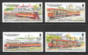 sellos trenes Isla de Man 1993