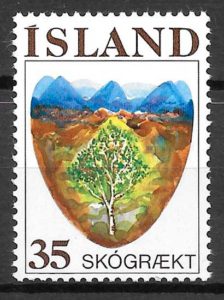 filatelia coleccion flora Islandia 1975