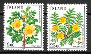 coleccion sellos flora Islandia 1984