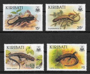 filatelia colección fauna Kiribati 1987