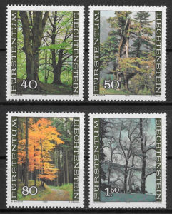 colección sellos flora Liechtenstein 1980