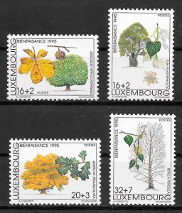 filatelia colección flora Luxemburgo 1995