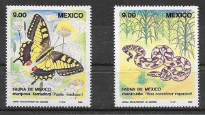 sellos fauna México 1983