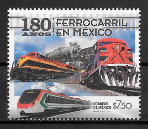 colección sellos trenes Mexico 2017