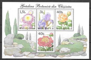 sellos flora Moldavia 2002