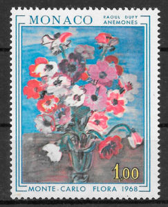 coleccón sellos flora Mónaco 1968