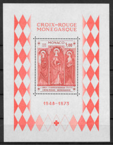 filatelia cruz roja Monaco 1973