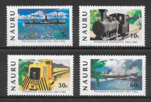 colección de trenes Nauru 1982