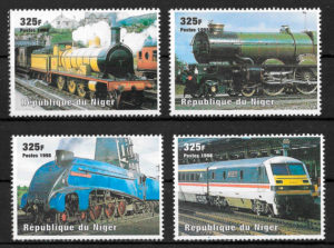 filatelia trenes Niger 1998