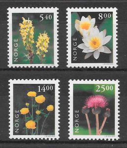 filatelia colección flora Noruega 2000