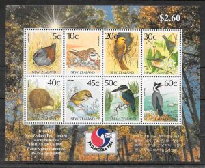 filatelia colección fauna Nueva Zelanda 1994