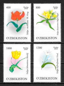 coleccion sellos flora ozbekistan 2010