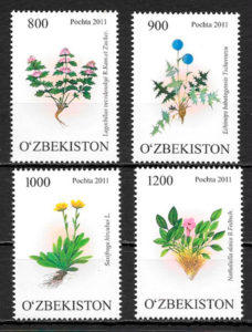 coleccion sellos flora ozbekistan 2011