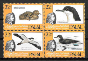 filatelia colección fauna Palau 1985