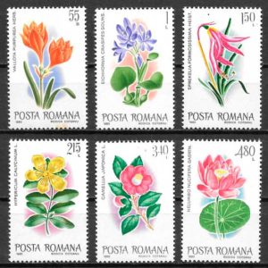 filatelia coleccion flora Rumania 1980