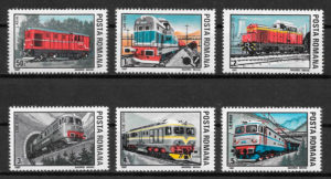 filatelia trenes Rumania 1987