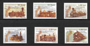 filatelia coleccion trenes Rumania 2006