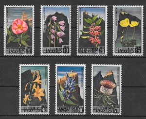 filatelia flora San Marino 1967