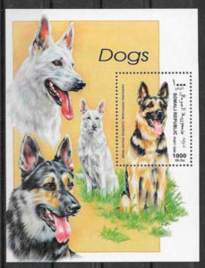 sello coleccion perros Somalia 1997