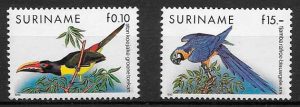 filatelia colección fauna Suriname 1990