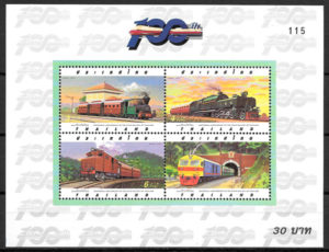 sellos trenes Tailandia 1997