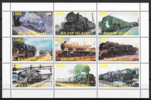 filatelia coleccion trenes Turmenistan