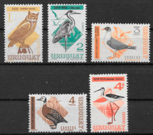 sellos fauna Uruguay 1968