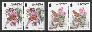 filatelia fauna y flora Alderney 1997