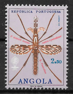 filatelia fauna Angola 1962