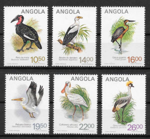 filatelia fauna Angola 1984