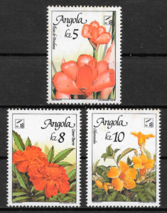 filatelia flora Angola 1990