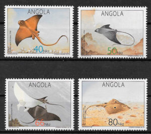 filatelia sellos fauna Angola 1992