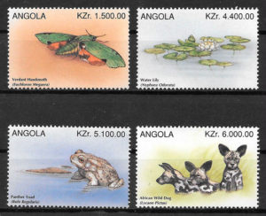 colección sellos fauna Angola 1996