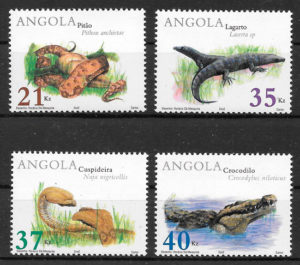 filatelia fauna Angola 2002