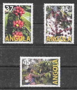 colección sellos flora Angola 2009