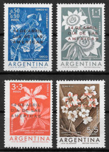 sellos fauna flora Argentina 1961