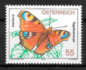 sellos mariposas 2005 Austria