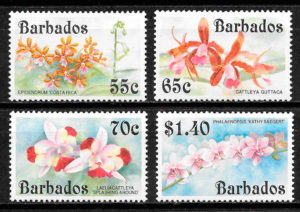 filatelia colección flora Barbados 1992