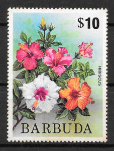 filatelia flora Barbuda 1975