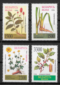 filatelia colección flora Bielorrusia 1996