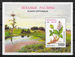 filatelia colección flora Bielorrusia 1996