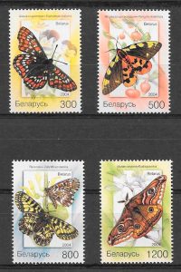 filatelia colección mariposas 2004 Bielorrusia