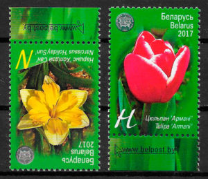 filatelia colección flora Bielorrusia 2017