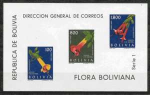 sellos flora Bolivia 1962