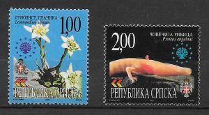 colección sellos fauna Bosnia Herzegovina República Servia 2000