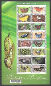 colección sellos mariposas Brasil