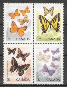 sellos mariposas 1988 Canada