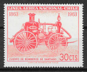 filatelia transporte Chile 1963