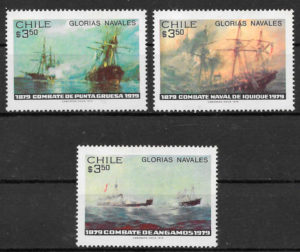 colección sellos transporte Chile 1979